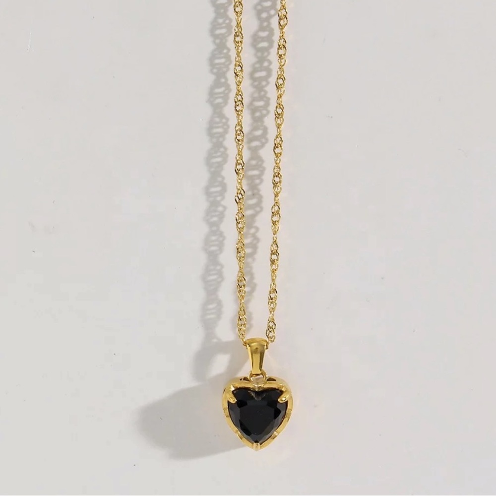 New 18K Gold Choker Pendant Necklace, nice Necklace, cute Necklace - Picture 7 of 8